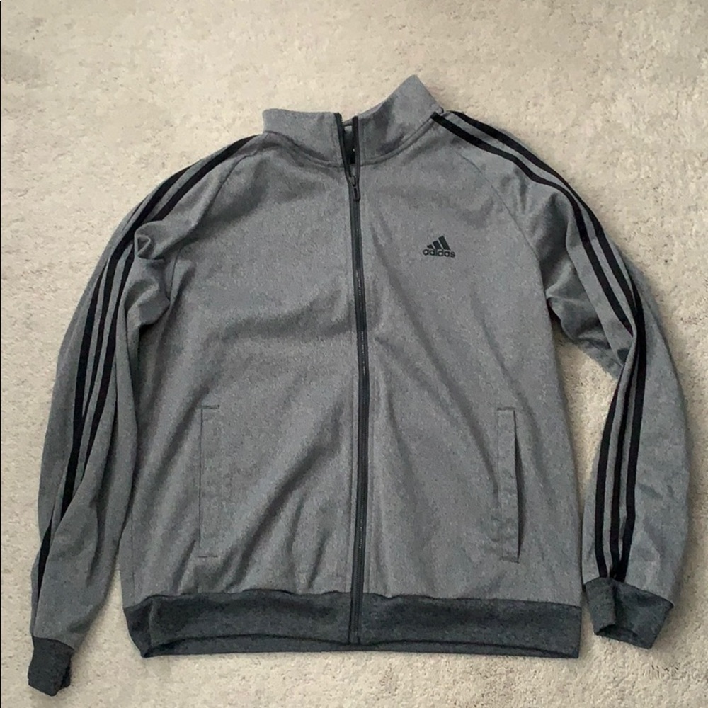 Gray oversized zip up